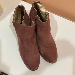 Rose suede colored ankle boots-only worn once
